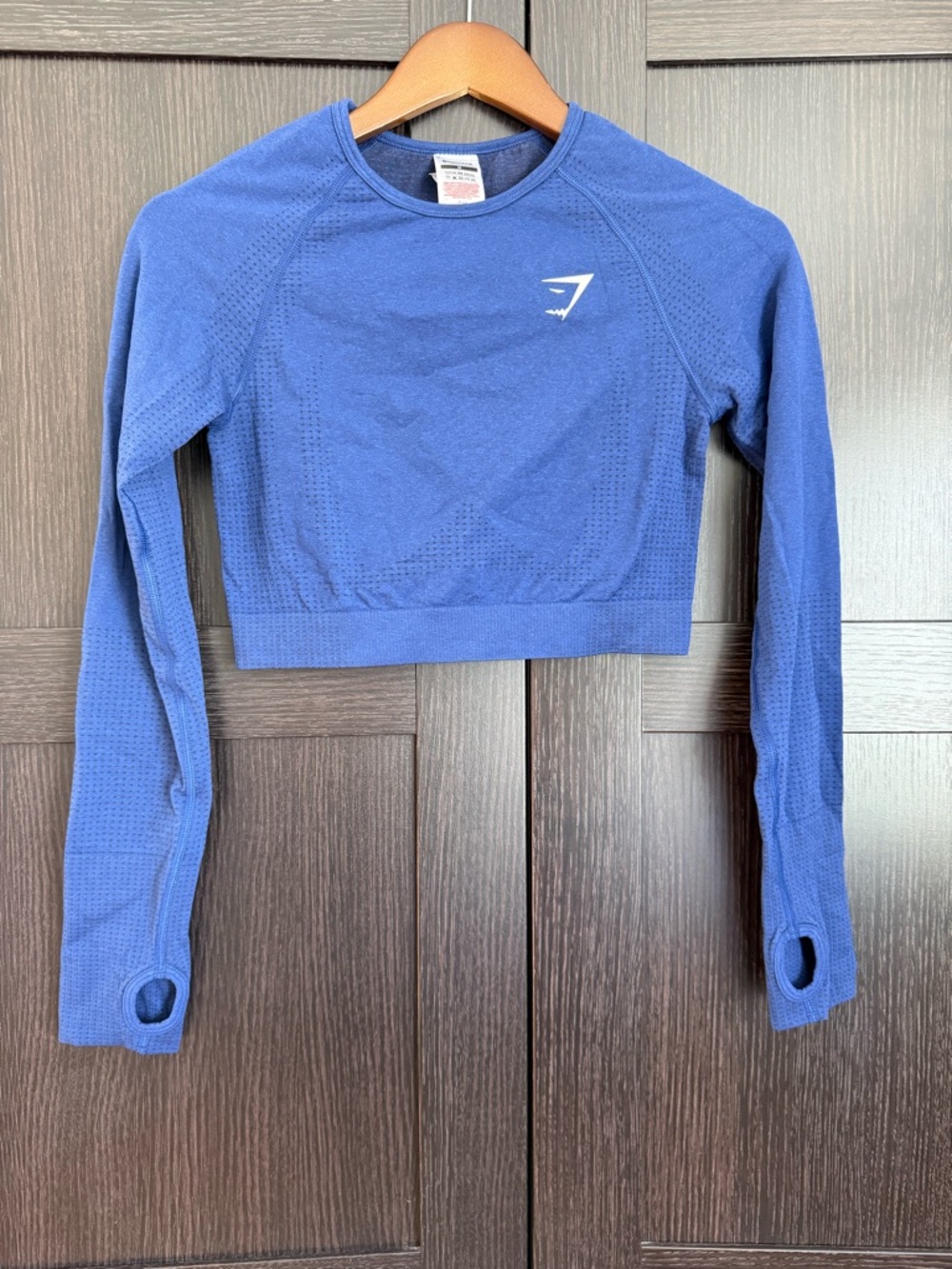 Gymshark Vital Cropped Long Sleeve in Blue